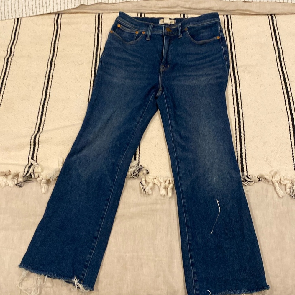 Madewell High rise Cropped Flare Jean